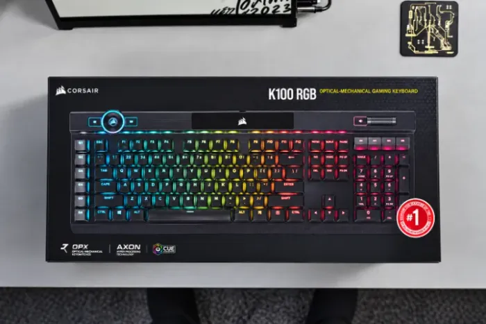 Teclado Gamer Corsair K100 RGB Full Size Mecânico