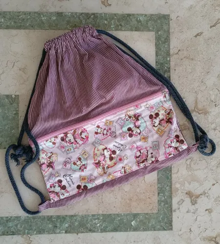 Mochila Infantil Minnie Mouse Listrada Rosa