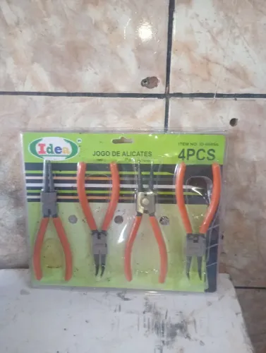 jogo de alicates pra anéis 4pecas