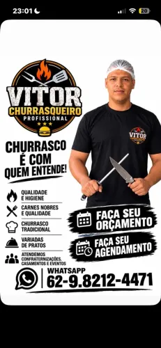 Churrasqueiro / Eventos/ confraternização/aniversario/