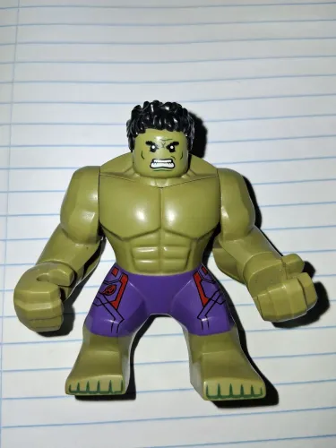 Minifigura Lego Original Hulk do set 76041 Vingadores Disney