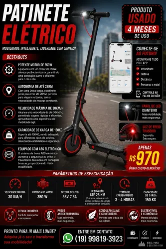 Patinete elétrico pra sair hoje