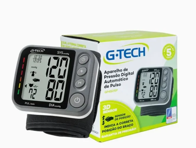 Aparelho De Pressão Digital Automático Pulso G-tech Gp450sp