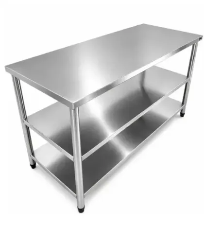 Mesa industrial em aço inoxidável