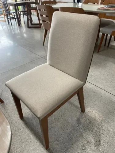 Conjunto 2 Cadeiras Pietra para Mesa de Jantar Detalhes em Corano Nature com Corano Carame