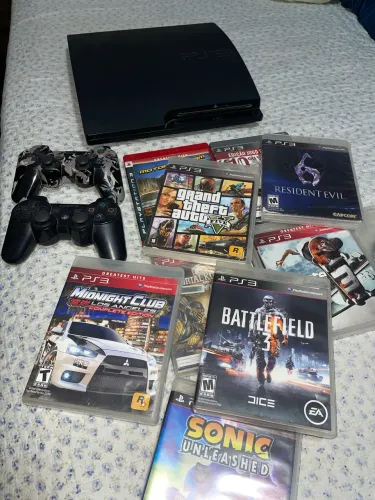 Ps3 PlayStation 3 muito novo com vários jogos