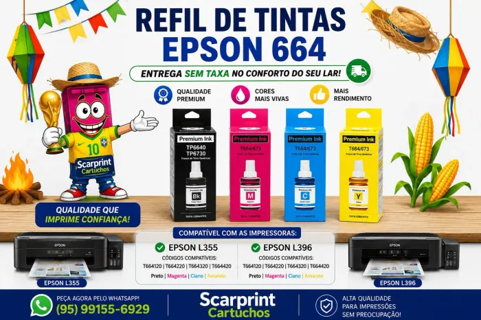 Refil de tintas Epson modelo l200 l355 l396 e cia entrega sem taxa 