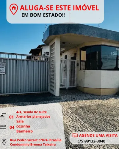 Imóvel para aluguel no condomínio Brenna Teixeira - Feira de Santana - BA