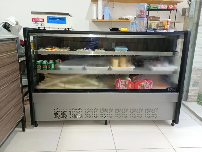 Frizeer vitrine balcão