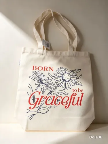 Bolsa Ecológica "Born to be Graceful" ? Nova com Etiqueta<br>