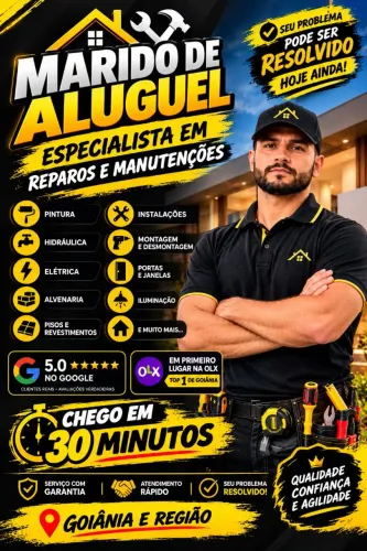 Marido de aluguel especialista em reparos e manutenções