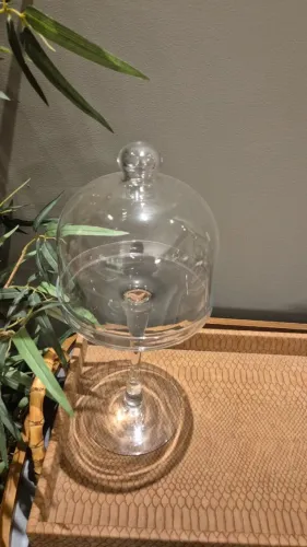 Porta Doces com Cúpula de Vidro Tok&Stok - Elegância para Mesa Posta