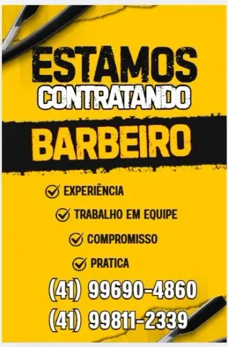 Vaga de barbeiro incio imediato