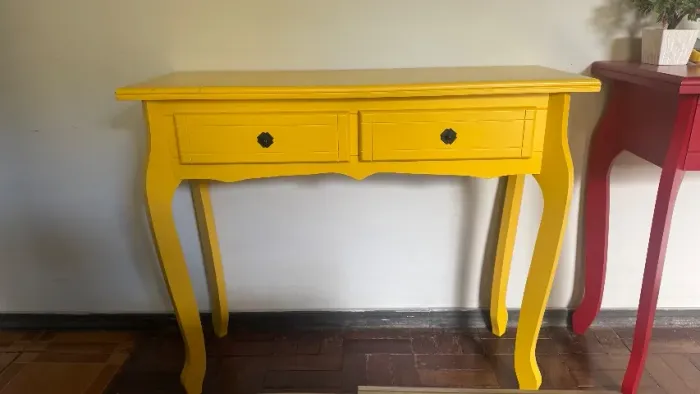 Aparador provençal amarelo 2 gavetas