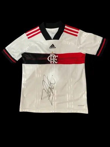 Camisa Flamengo Autografada Zé Roberto - Tamanho 10/11 anos Infantil
