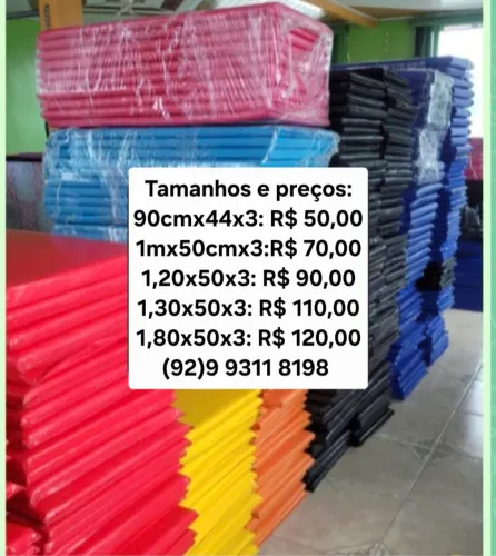 Colchonete Esponjoso para creches, academias e atividades afins