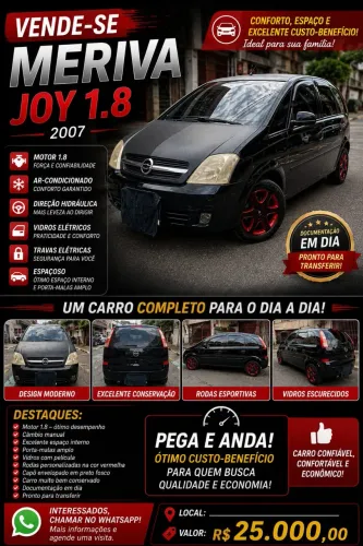 Chevrolet Meriva JOY 1.8 MPFI 8V Flexpower 2007