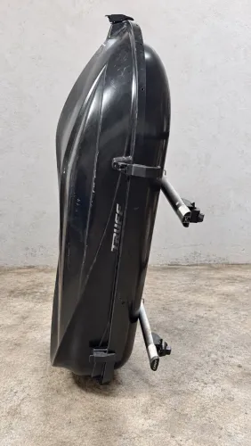 BAGAGEIRO DE TETO AUTOMOTIVO PRETO COM BARRAS UNIVERSAL