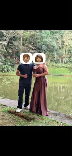 Vestido de Festa Marrom