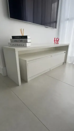 Rack de MDF Branco - Semi Novo