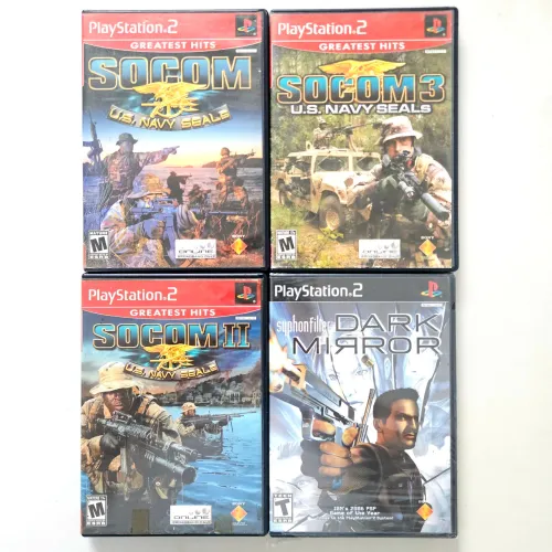 Lote jogos ps2 trilogia soccon + jogo lacrado