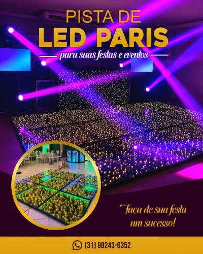 Aluguel de Pista de Led Paris Para Sua Festa!