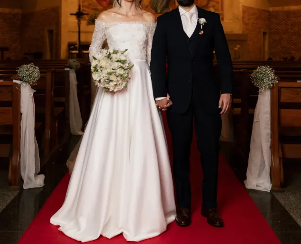 Vestido de noiva 2 em 1 P/36