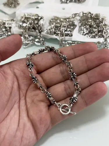 Pulseira Chrome Hearts Cross Aço