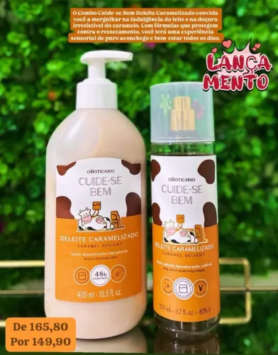 Presente Deleite Caramelizado. Kit Boticário. Original e lacrado. Faço entregas.