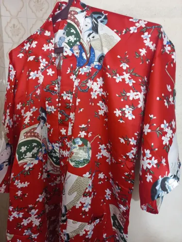 Kimono chinês comprido g novo