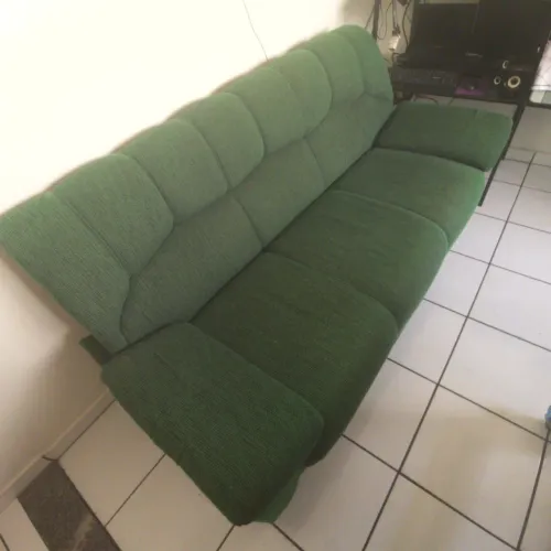 SOFÁ 3 LUGARES VERDE MUSGO-CONFORTO ABSOLUTO E ESTRUTURA 100% FIRME (LINDO!)