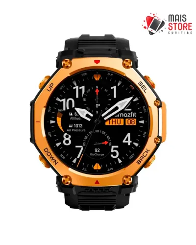 Relógio Smartwatch Amazfit T-Rex 3 Pro Black/Gold - (Novo/Lacrado)