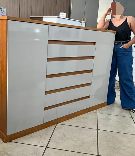 Cômoda Amêndoa off white - Entregamos e montamos 