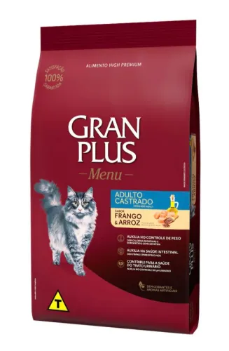 RAÇÃO GRAN PLUS GATO ADULTO