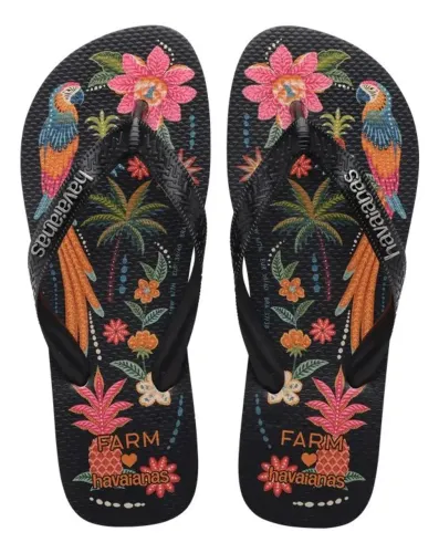 ORIGINAL! Chinelo Havaianas Farm Samba das Araras