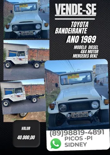 Toyota Band. Jipe 4X4 Sport 3.7 Diesel 1989
