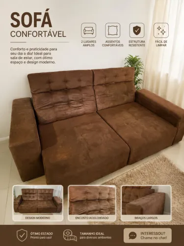VENDE SE SOFÁ RETRÁTIL RECLINÁVEL 3 LUGARES