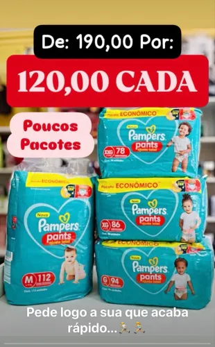 Fraudas tipo shortinho Pampers