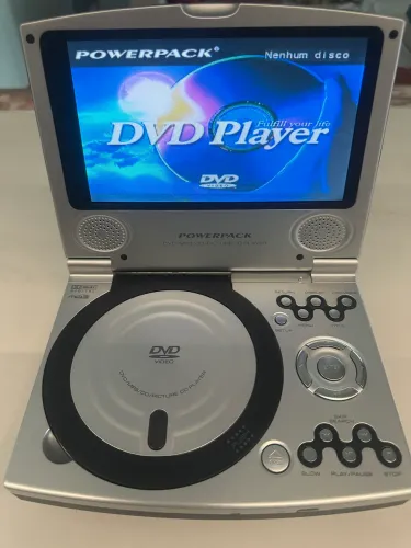 DVD Player Portátil Powerpack DVD-PX5 Completo na Caixa - Raridade