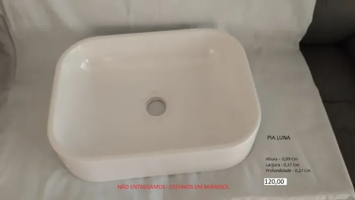 Pia Para Banheiro Cuba Marmore Sintetico De sobrepor Nova