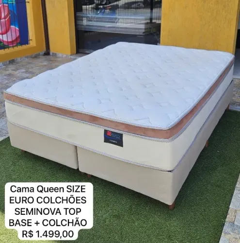 Cama box Queen EURO SEMINOVA TOP - Entregamos!