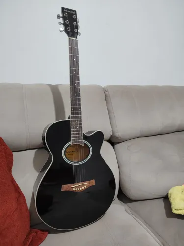 Violão Giannini Performance Eletroacústico Preto com Afinador