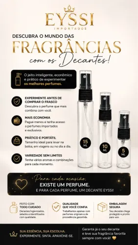 DECANTES DE PERFUMES ÁRABES E IMPORTADOS A PARTIR DE R$ 28,50