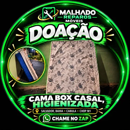 Cama box casal doação
