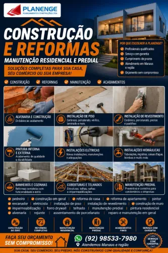 ? Construção, Reformas e Manutenção Residencial e Predial - Orçamento Grátis