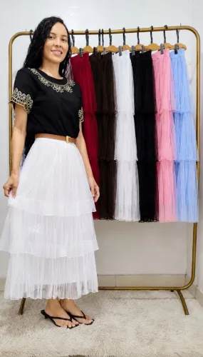 Saias em tule 