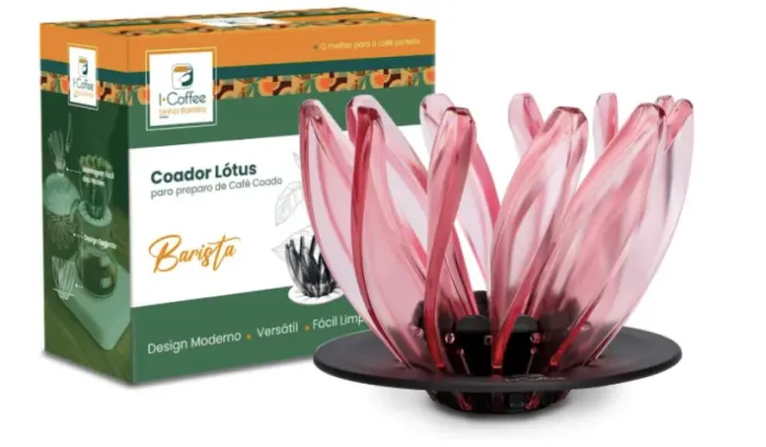 Coador de Café Lótus, Design Biomimético de Pétalas para Extração Uniforme e Sabor Puro