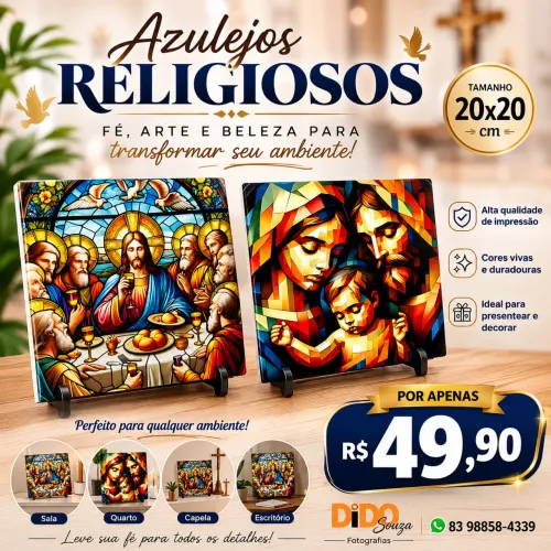 Azulejo para decoração religioso 20x20