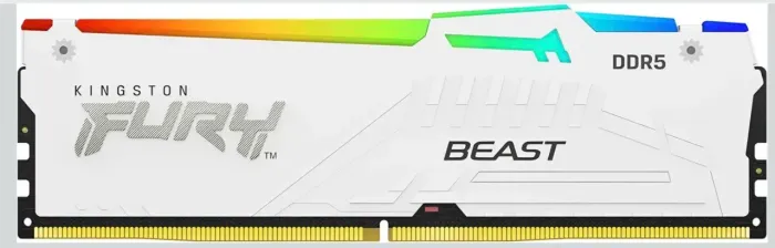 Memória Kingston FURY Beast DDR5 32GB 6000MT/s CL30 Branca - EXPO
