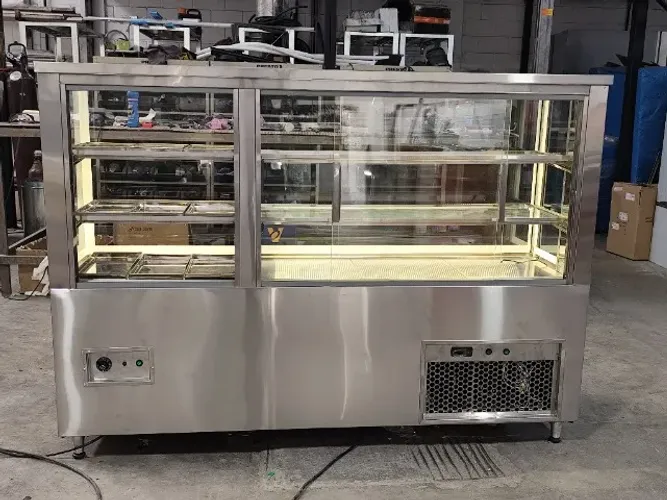 Vitrine estufa inox 1200×600×1250 (quente grande) 